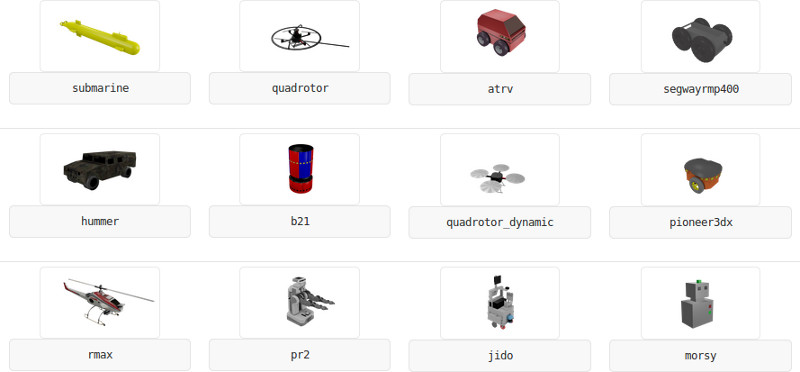 A quadrorotor and an ATRV